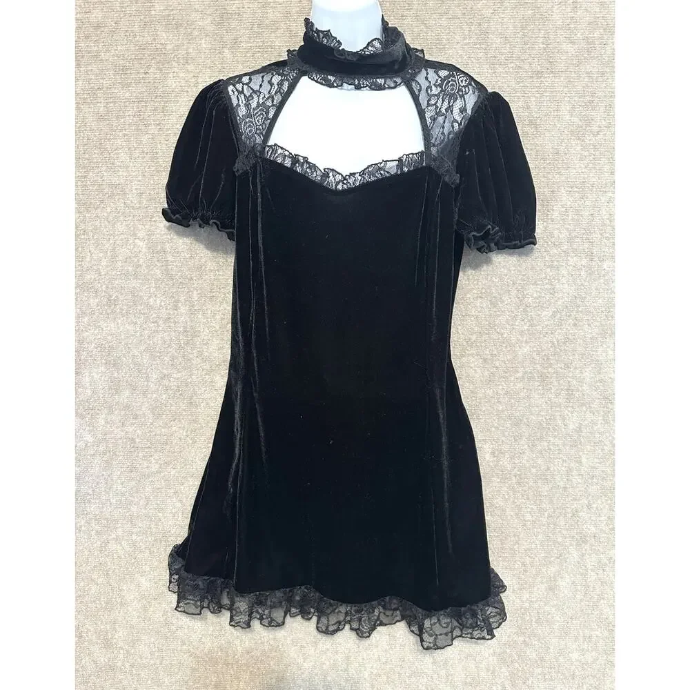NWT Killstar Dress Sz XL Julienne Punk Goth Princess Cyber Pinup Witchy Velvet - Picture 3 of 16